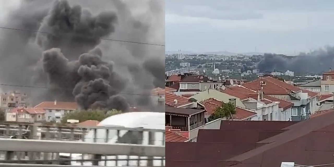 İstanbul'da korkutan yangın...